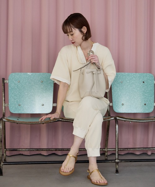 HASHIBAMI（ハシバミ）の「【HASHIBAMI】フェズ巾着バッグ M（ショルダーバッグ・レディース・ダークブラウン/ブラック・FREE）」の17枚目の写真