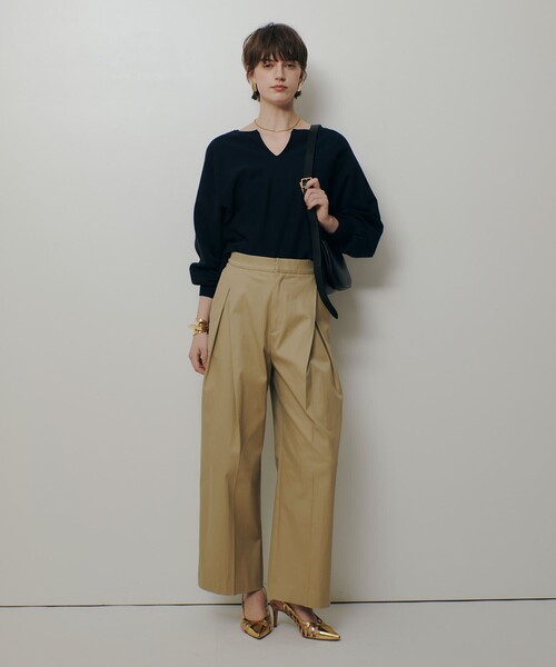 allureville(アルアバイル)の「コットンインレードルマンスリーブプルオーバー(ニット/セーター・レディース・オフホワイト/ネイビー/ラベンダー・2)」の12枚目の写真
