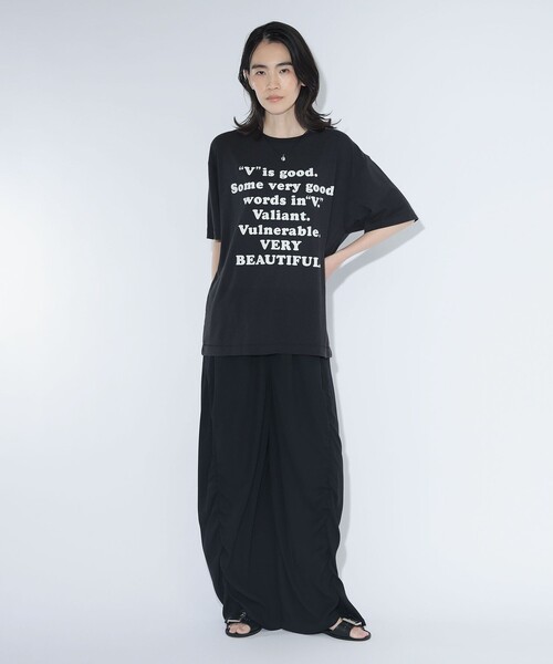 BEAMS BOY(ビームスボーイ)の「【8/6再値下げ】maturely / リサイクル アムンゼン シャーリング アンド スリット パンツ(スラックス・レディース・ブラック/アイボリー・0/1)」の19枚目の写真
