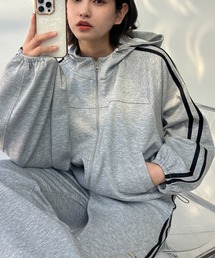 AS KNOW AS plus | 〇裾ドロスト付き クロップド丈 ダブルラインパーカー セットアップ可能【UNISEX ITEM】(パーカー)