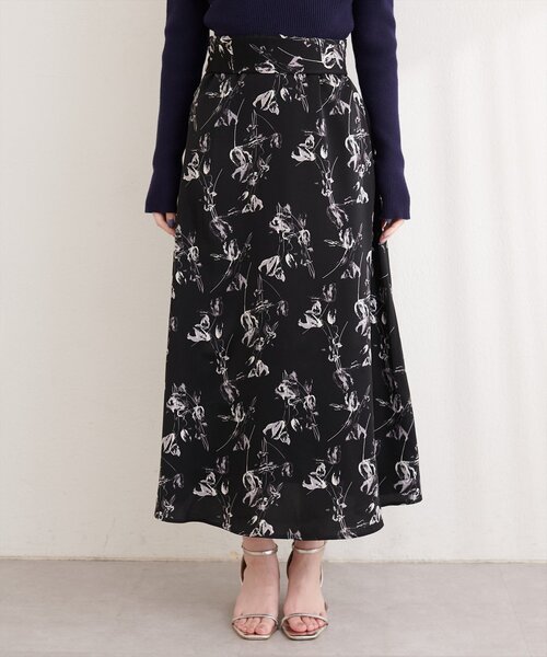 natural couture（ナチュラルクチュール）の「アートフラワーハイウエストフレアスカート（スカート・レディース・イエロー系その他/ホワイト系その他/ブラック系その他・FREE）」の16枚目の写真
