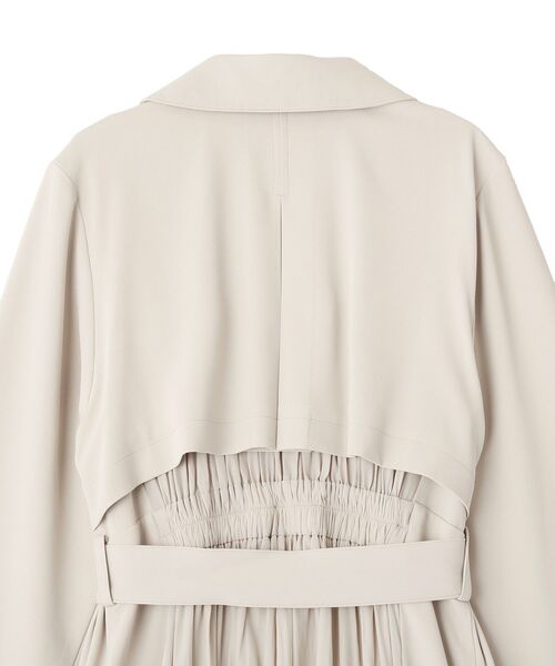 YECCA VECCA（イェッカヴェッカ）の「【UVカット/花粉ガード】素材MIXトレンチコート（トレンチコート・レディース・ベージュ/ライトブルー/グレイッシュベージュ/ネイビー・FREE）」の12枚目の写真