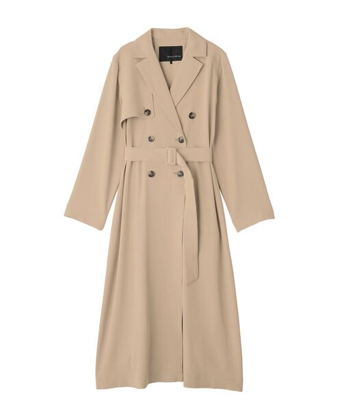 YECCA VECCA（イェッカヴェッカ）の「【UVカット/花粉ガード】素材MIXトレンチコート（トレンチコート・レディース・ベージュ/ライトブルー/グレイッシュベージュ/ネイビー・FREE）」の20枚目の写真