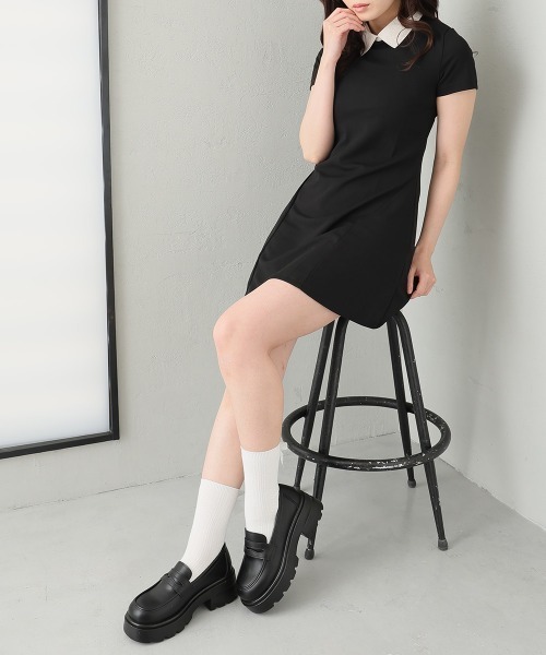 DEMETER（デメテル）の「厚底 ボリュームソール コインローファー（ローファー・レディース・ブラック/ダークブラウン・LL/L/M/S）」の22枚目の写真