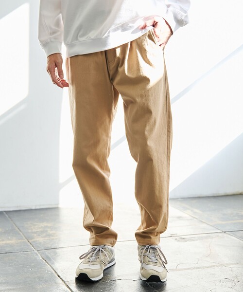 coen(コーエン)の「楽シェフパンツ【ストレッチ】(その他パンツ・メンズ・オフホワイト/ブラック/ダークグレー/ベージュ/ライトピンク/オリーブ・S/M/L/XL)」の4枚目の写真