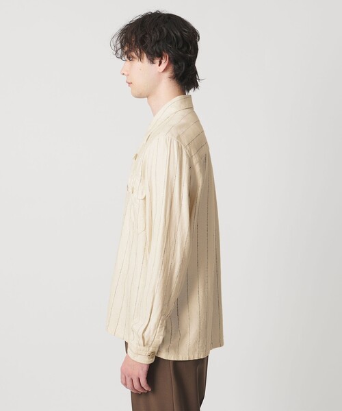GUY ROVER(ギローバー)の「<GUY ROVER>ストライプ オーバー シャツ(シャツ/ブラウス・メンズ・ナチュラル・S/M/L)」の4枚目の写真