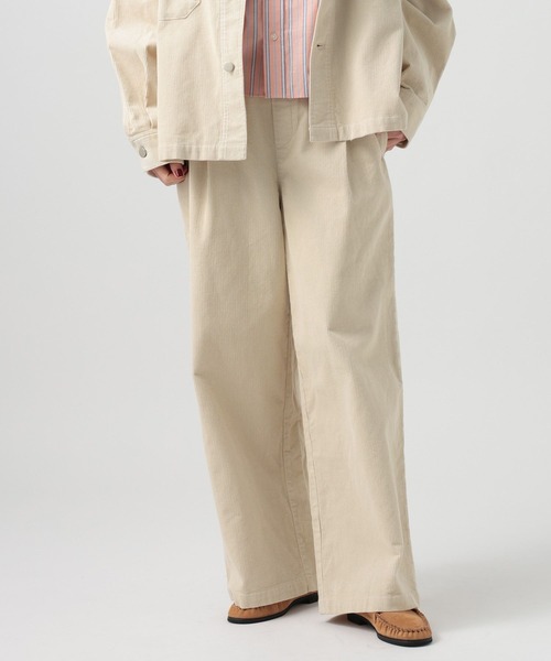 BAYFLOW（ベイフロー）の「[軽い穿き心地]コーデュロイワイドパンツ（その他パンツ・レディース・ピンク/ネイビー・FREE）」の5枚目の写真