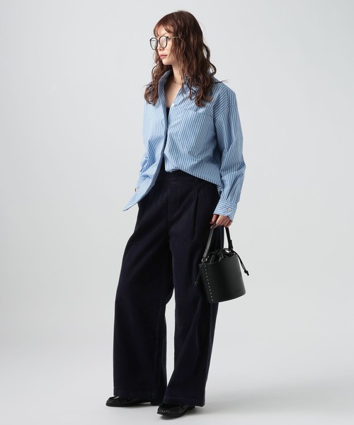 BAYFLOW（ベイフロー）の「[軽い穿き心地]コーデュロイワイドパンツ（その他パンツ・レディース・ピンク/ネイビー・FREE）」の11枚目の写真