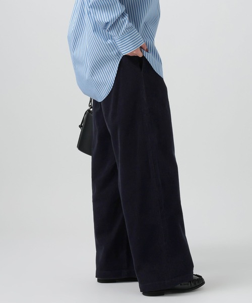 BAYFLOW（ベイフロー）の「[軽い穿き心地]コーデュロイワイドパンツ（その他パンツ・レディース・ピンク/ネイビー・FREE）」の15枚目の写真