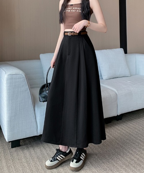 ReRe(リリ)の「ロング丈Aラインスカート(スカート・レディース・ベージュ/ブラック・SMALL/MEDIUM/LARGE/X-LARGE)」の9枚目の写真
