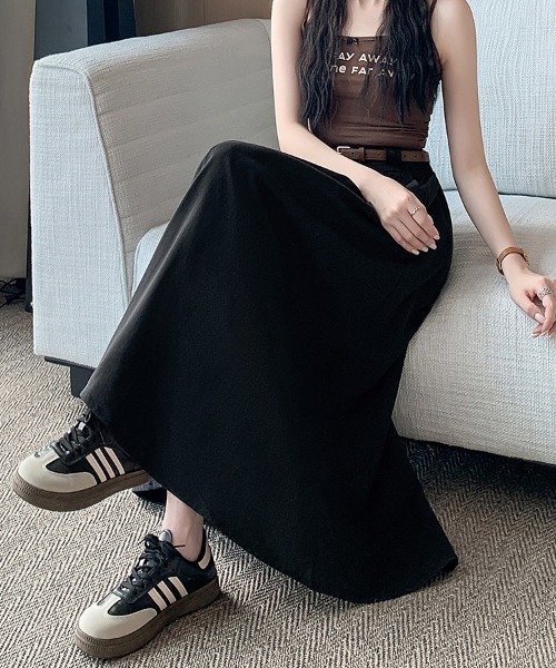 ReRe(リリ)の「ロング丈Aラインスカート(スカート・レディース・ベージュ/ブラック・SMALL/MEDIUM/LARGE/X-LARGE)」の10枚目の写真