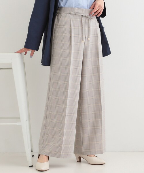 SHOO・LA・RUE（シューラルー）の「【着丈選べる/S-LL】センタープレスできちんと見え イージーワイドパンツ（その他パンツ・レディース・ダークブラウン/ベージュ/ブルー系6/ブラック・38/36/04/03/02/01/42/40）」の4枚目の写真