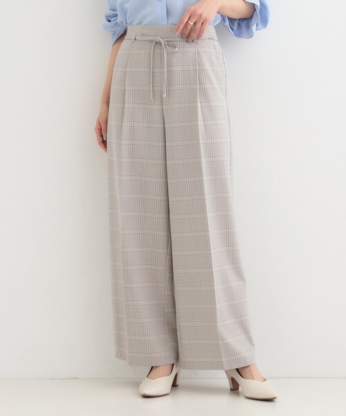 SHOO・LA・RUE（シューラルー）の「【着丈選べる/S-LL】センタープレスできちんと見え イージーワイドパンツ（その他パンツ・レディース・ダークブラウン/ベージュ/ブルー系6/ブラック・38/36/04/03/02/01/42/40）」の5枚目の写真