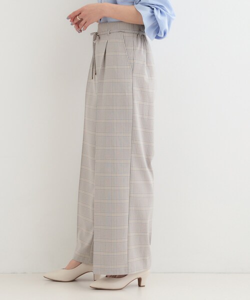 SHOO・LA・RUE（シューラルー）の「【着丈選べる/S-LL】センタープレスできちんと見え イージーワイドパンツ（その他パンツ・レディース・ダークブラウン/ベージュ/ブルー系6/ブラック・38/36/04/03/02/01/42/40）」の6枚目の写真