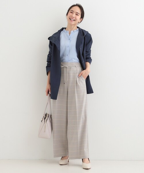 SHOO・LA・RUE（シューラルー）の「【着丈選べる/S-LL】センタープレスできちんと見え イージーワイドパンツ（その他パンツ・レディース・ダークブラウン/ベージュ/ブルー系6/ブラック・38/36/04/03/02/01/42/40）」の7枚目の写真