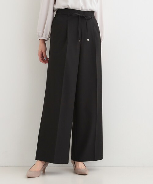 SHOO・LA・RUE（シューラルー）の「【着丈選べる/S-LL】センタープレスできちんと見え イージーワイドパンツ（その他パンツ・レディース・ダークブラウン/ベージュ/ブルー系6/ブラック・38/36/04/03/02/01/42/40）」の12枚目の写真