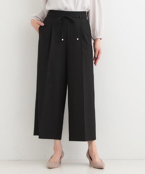 SHOO・LA・RUE（シューラルー）の「【着丈選べる/S-LL】センタープレスできちんと見え イージーワイドパンツ（その他パンツ・レディース・ダークブラウン/ベージュ/ブルー系6/ブラック・38/36/04/03/02/01/42/40）」の15枚目の写真