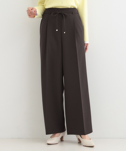 SHOO・LA・RUE（シューラルー）の「【着丈選べる/S-LL】センタープレスできちんと見え イージーワイドパンツ（その他パンツ・レディース・ダークブラウン/ベージュ/ブルー系6/ブラック・38/36/04/03/02/01/42/40）」の19枚目の写真