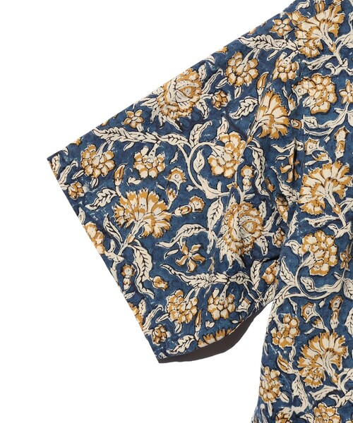 BEAMS PLUS(ビームスプラス)の「Open Collar Block Print ①(シャツ/ブラウス・メンズ・ブルー・SMALL/MEDIUM/LARGE/X-LARGE)」の5枚目の写真