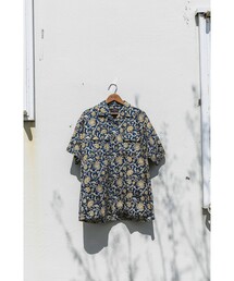 Open Collar Block Print ①
