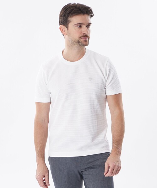セットアップ対応】ウェーブワッフルカットソー（Tシャツ/カットソー