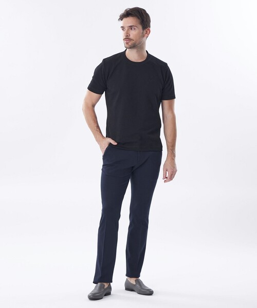 EPOCA UOMO（エポカウォモ）の「【セットアップ対応】ウェーブワッフルカットソー（Tシャツ/カットソー・メンズ・ブラック/ホワイト/パープル系その他4・46/48）」の9枚目の写真