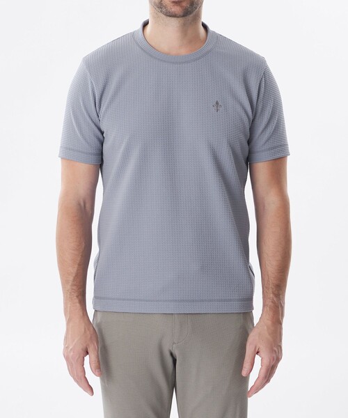 EPOCA UOMO（エポカウォモ）の「【セットアップ対応】ウェーブワッフルカットソー（Tシャツ/カットソー・メンズ・ブラック/ホワイト/パープル系その他4・46/48）」の11枚目の写真