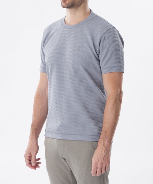 EPOCA UOMO（エポカウォモ）の「【セットアップ対応】ウェーブワッフルカットソー（Tシャツ/カットソー・メンズ・ブラック/ホワイト/パープル系その他4・46/48）」の12枚目の写真