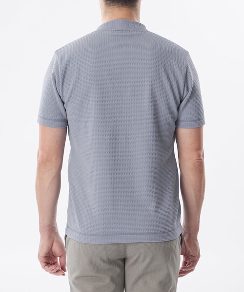EPOCA UOMO（エポカウォモ）の「【セットアップ対応】ウェーブワッフルカットソー（Tシャツ/カットソー・メンズ・ブラック/ホワイト/パープル系その他4・46/48）」の4枚目の写真