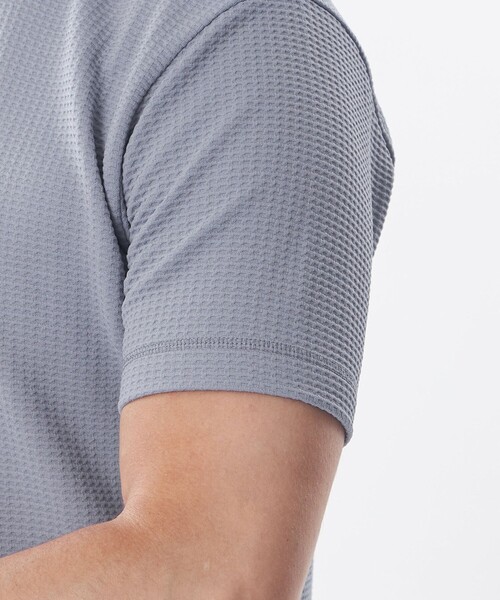 EPOCA UOMO（エポカウォモ）の「【セットアップ対応】ウェーブワッフルカットソー（Tシャツ/カットソー・メンズ・ブラック/ホワイト/パープル系その他4・46/48）」の5枚目の写真