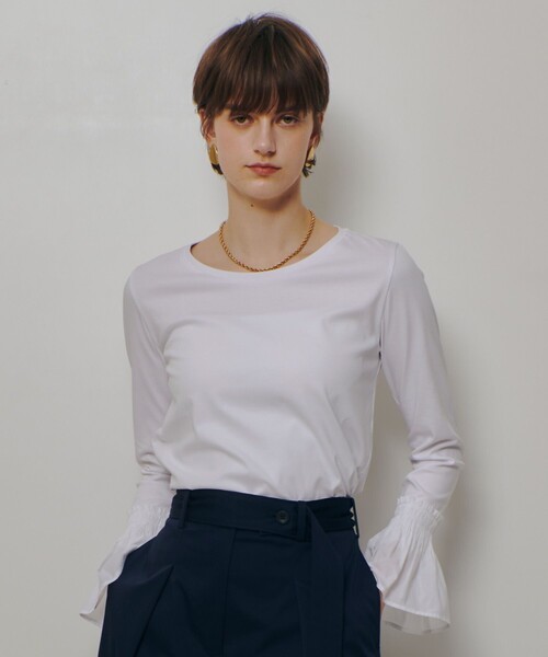 allureville（アルアバイル）の「刺繍プリーツカフスプルオーバー（Tシャツ/カットソー・レディース・オフホワイト・2）」の18枚目の写真