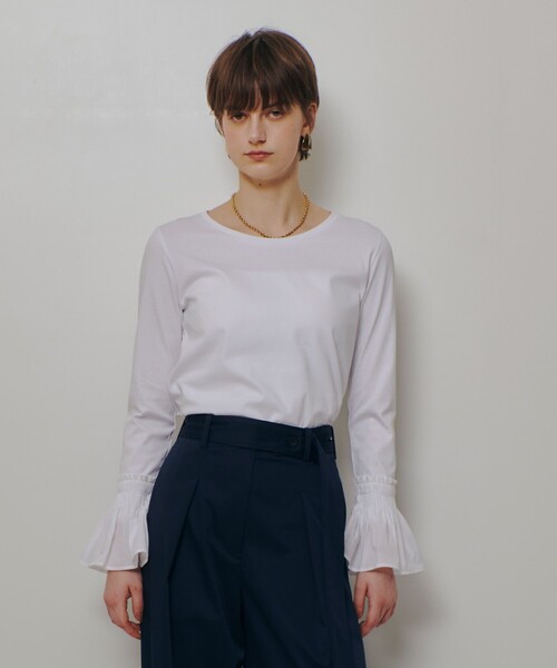 allureville（アルアバイル）の「刺繍プリーツカフスプルオーバー（Tシャツ/カットソー・レディース・オフホワイト・2）」の17枚目の写真