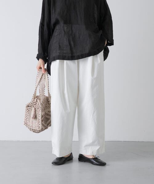 かぐれ（カグレ）の「コットンテーパードイージーパンツ（その他パンツ・レディース・ブルー/オフホワイト/ピンク・FREE）」の4枚目の写真