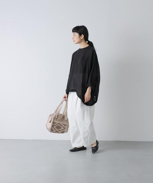 かぐれ（カグレ）の「コットンテーパードイージーパンツ（その他パンツ・レディース・ブルー/オフホワイト/ピンク・FREE）」の7枚目の写真