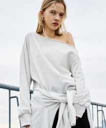 HANNE | ワンショルダーライトスウェットトップス(スウェット)