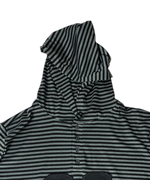 SK8ER ROCK(スケーターロック)の「88 Stripe Henley Neck Hoodie ((gray*black))(パーカー・レディース・その他・FREE)」の3枚目の写真