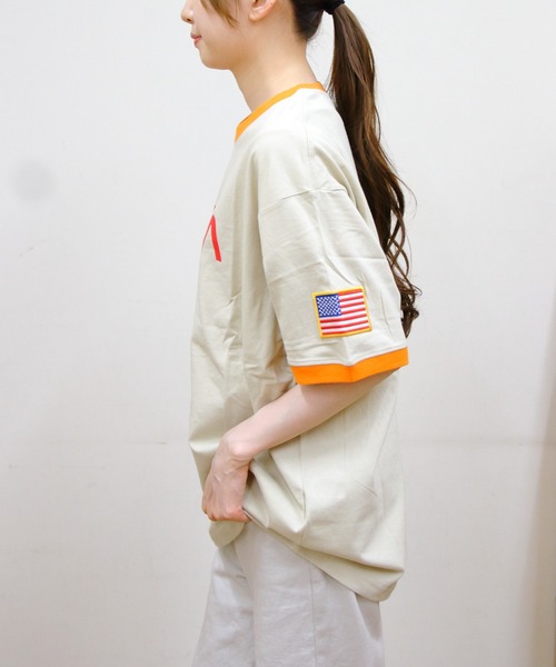 CHUMS(チャムス)の「CHUMS/チャムス スペースリンガーTEE Space Ringer TEE(Tシャツ/カットソー・メンズ・ブラック/グレイッシュベージュ/ホワイト・S/L/M)」の10枚目の写真
