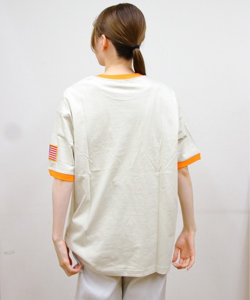 CHUMS(チャムス)の「CHUMS/チャムス スペースリンガーTEE Space Ringer TEE(Tシャツ/カットソー・メンズ・ブラック/グレイッシュベージュ/ホワイト・S/L/M)」の9枚目の写真
