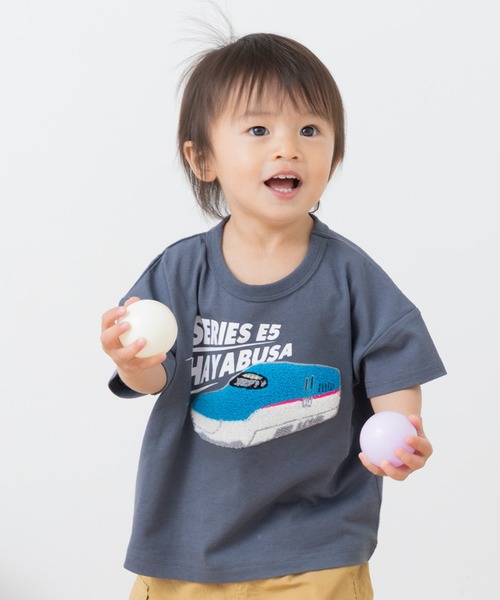 chil2（チルツー）の「〈JR新幹線〉半袖Tシャツ（Tシャツ/カットソー・キッズ・ミント/サックスブルー/チャコールグレー/クリーム・90cm/100cm/110cm/120cm/130cm/140cm）」の2枚目の写真