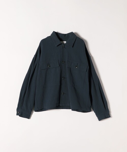 SHIPS any:〈洗濯機可能〉カルゼ ショート ワーク ジャケット