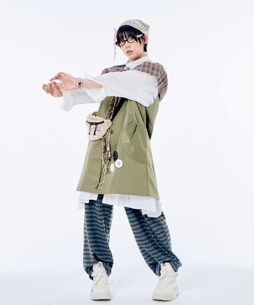 Never mind the XU / Chikashitsu+(ネバーマインド ザ エックスユー / チカシツプラス)の「【Nerd out XU】baby goat ribbon beanie / 【ナードアウトエックスユー】ベイビーゴートリボンビーニー <着用動画あり>(ニットキャップ/ビーニー・レディース・ベージュ・ONE SIZE)」の2枚目の写真