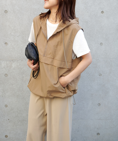 OUTDOOR PRODUCTS アノラックベスト　ベージュ アノラックベスト（その他アウター）｜OUTDOOR PRODUCTS（アウトドア