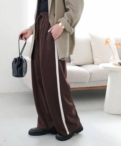 DISCOAT（ディスコート）の「【Enlude】ラインイリトラックジャージーパンツ《ユニセックス》（その他パンツ・レディース・ネイビー/ブラウン・LARGE/MEDIUM）」の11枚目の写真