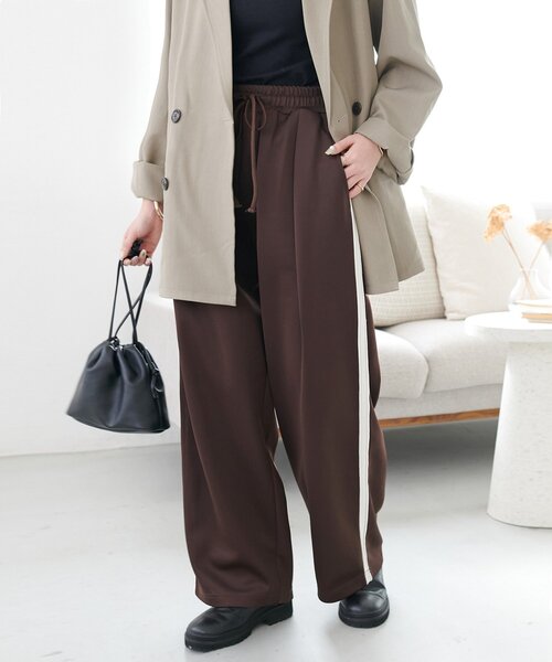 DISCOAT（ディスコート）の「【Enlude】ラインイリトラックジャージーパンツ《ユニセックス》（その他パンツ・レディース・ネイビー/ブラウン・LARGE/MEDIUM）」の12枚目の写真