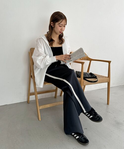 DISCOAT（ディスコート）の「【Enlude】ラインイリトラックジャージーパンツ《ユニセックス》（その他パンツ・レディース・ネイビー/ブラウン・LARGE/MEDIUM）」の4枚目の写真