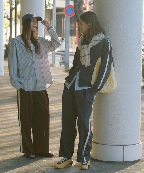 DISCOAT（ディスコート）の「【Enlude】ラインイリトラックジャージーパンツ《ユニセックス》（その他パンツ・レディース・ネイビー/ブラウン・LARGE/MEDIUM）」の5枚目の写真