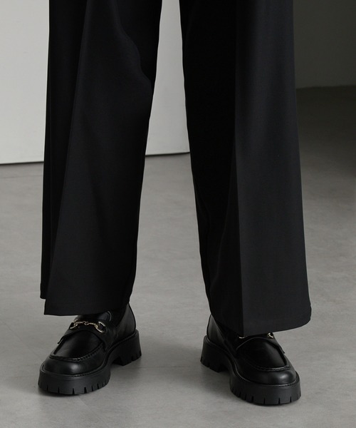 cussil（クシル）の「【cussil/クシル】チャンキーラグソールデザインビットローファー +6cm（ローファー・メンズ・ブラック・L/M/S）」の5枚目の写真