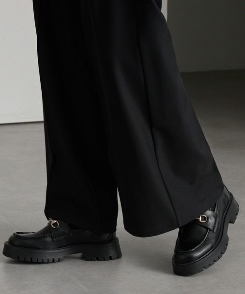 cussil（クシル）の「【cussil/クシル】チャンキーラグソールデザインビットローファー +6cm（ローファー・メンズ・ブラック・L/M/S）」の8枚目の写真