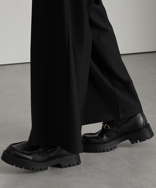 cussil（クシル）の「【cussil/クシル】チャンキーラグソールデザインビットローファー +6cm（ローファー・メンズ・ブラック・L/M/S）」の9枚目の写真