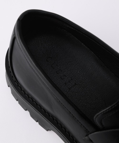 cussil（クシル）の「【cussil/クシル】チャンキーラグソールデザインビットローファー +6cm（ローファー・メンズ・ブラック・L/M/S）」の18枚目の写真
